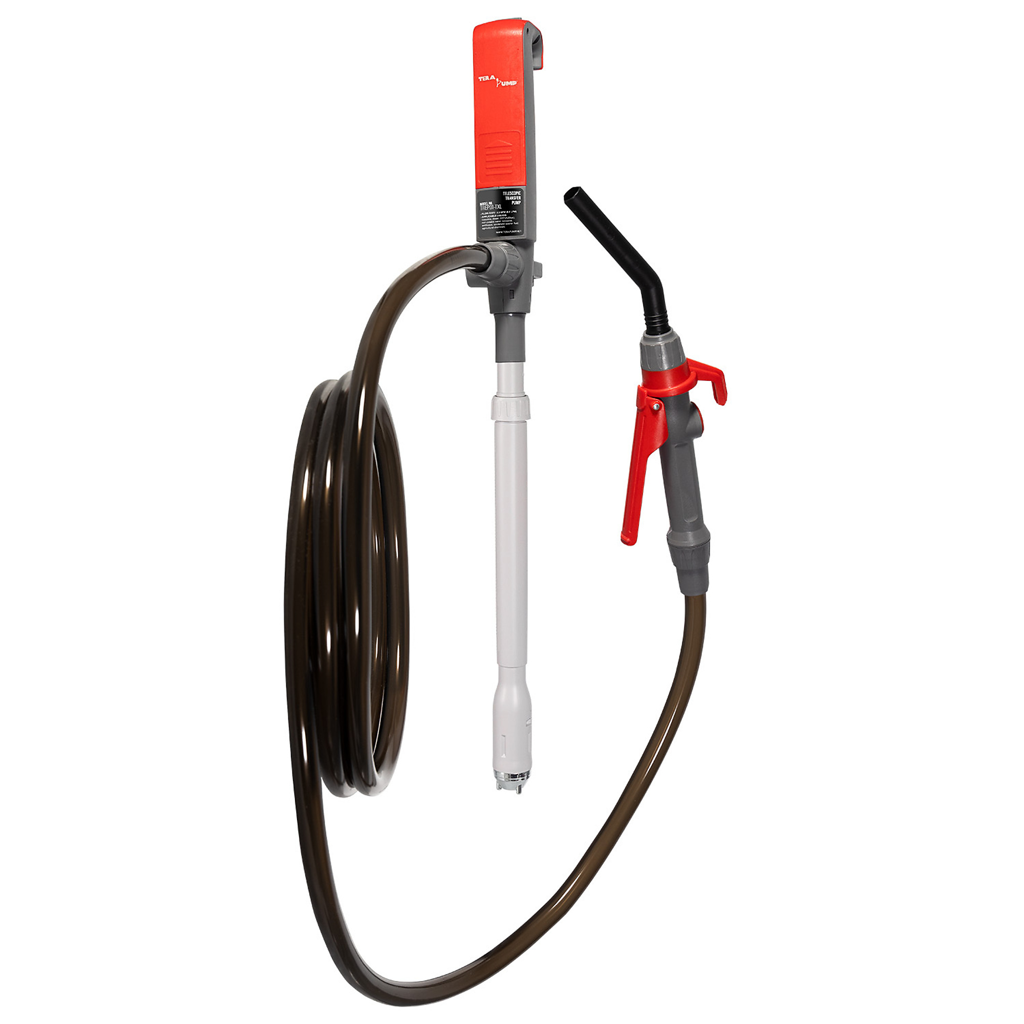 TeraPump, Universal Transfer Pump, Flow 2.5 GPM, Hose Length 10 ft, Battery Size D, Model# TREP01-TXL